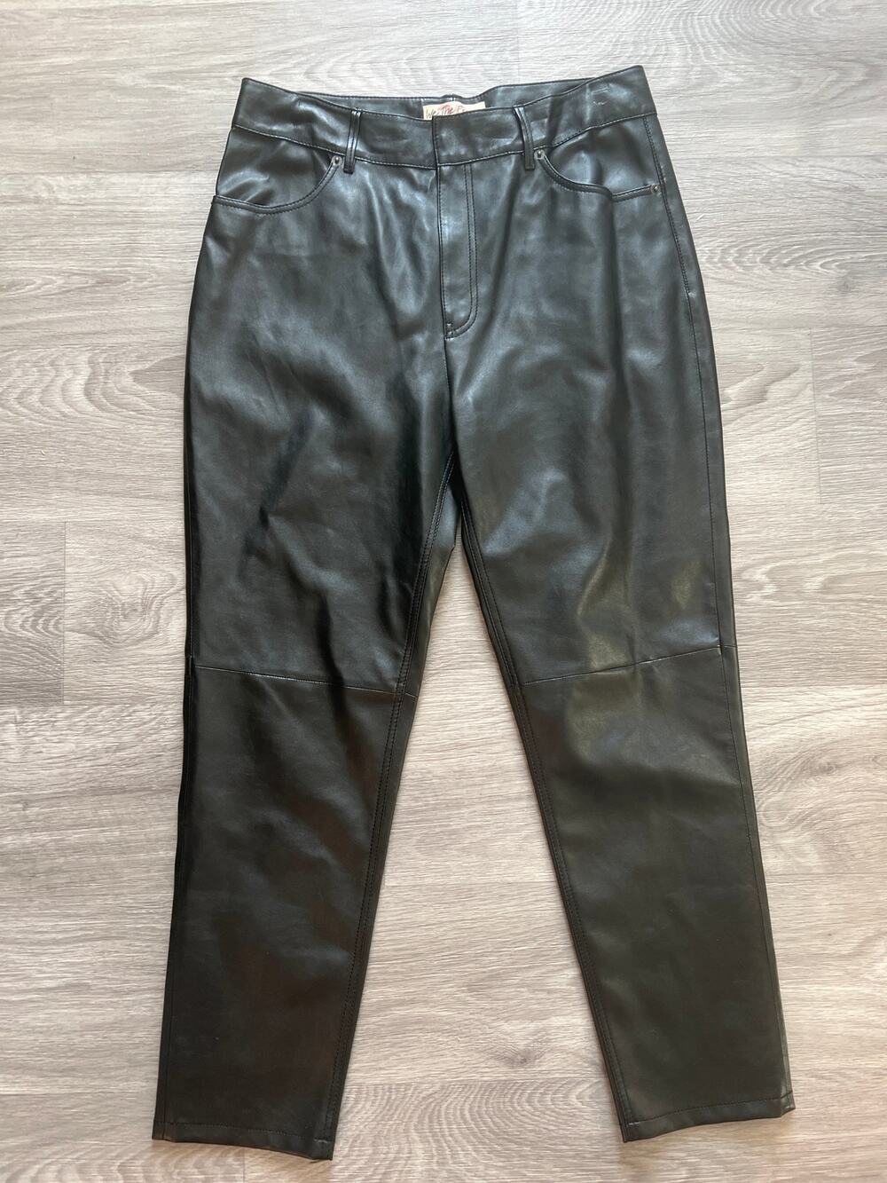 We The Free People black faux leather pants size 29